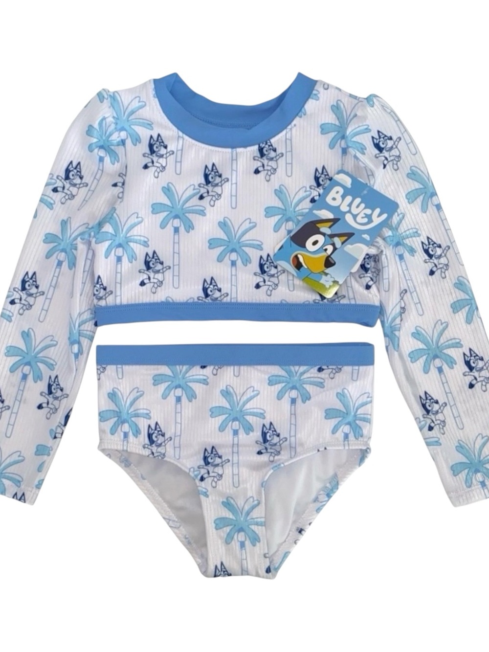 NWOT! Bluey Girls Rashguard Swimsuit Set-4T
